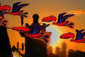 птеродактели в городе