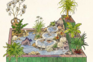 Эскиз комнатного фонтана