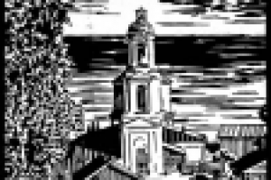 Церковь Линогравюра