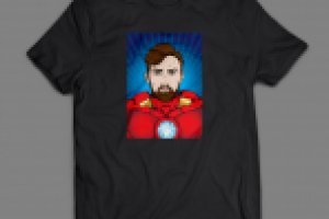 Принт иллюстрация по реальному портрету в стиле Марвел