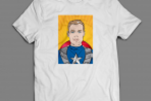 Принт иллюстрация по реальному портрету в стиле Марвел