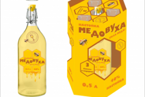 Этикетка и упаковка медовой настойки "Медовуха"