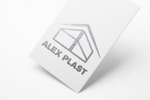 Логотип дя строительной компании "Alex Plast"