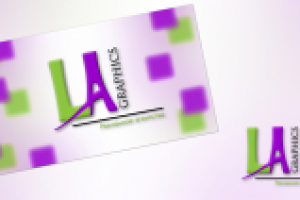 LA Graphics, логотип, визитка