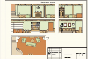 Развёртки стен чилл-аута в английском стиле
