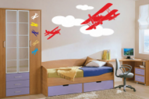Виниловые наклейки - Самолеты и облока