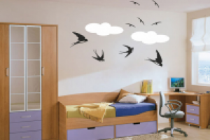 Виниловые наклейки - Ластиочки и облока