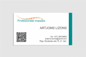 Визитка для массажиста