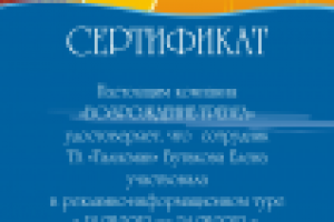 Сертификат 2012