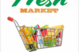 рекламный баннер супермаркета