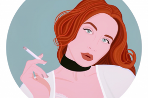 Иллюстрация-портрет по фото «Venus of Modernity»