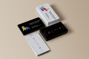 Визитка для художественной школы «Космос»