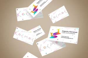 Визитка для художественной школы «Космос»