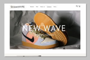 Лендинг для магазина спортивной обуви, одежды