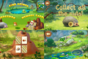 Woodland Games for kids with memory cards