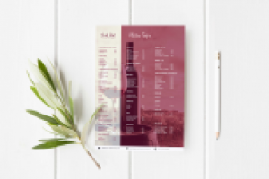 Макет меню для Smoke Clube