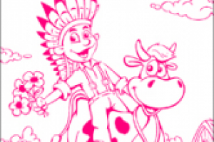 Индеец на корове