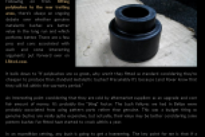 Polybushes vs Genuine