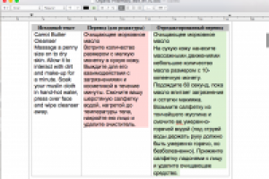 Редактура перевода (тематика: косметика)
