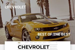 Редизайн сайта автомобилей "Chevrolet"