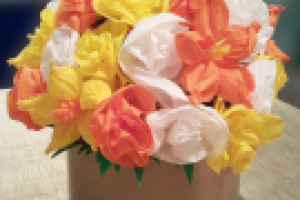 цветочный шар из гофробумаги