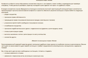 Жилищные споры