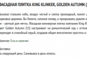 Живое и креативное описание товара (клинкерная плитка) 3