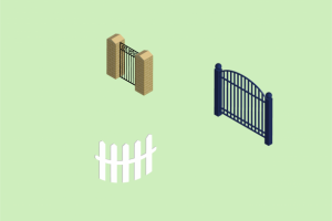 Заборы в изометрии