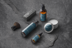 Наклейки для упаковки косметики. Мужская линия.