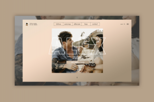 Landing page "Alex tattoo" портфолио тату-мастера