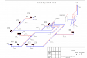Аксонометрическая схема отопления коттеджа