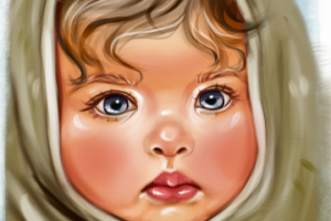 Детский портрет в стиле "масло" ( digital art)