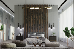 Визуализация спальной комнаты