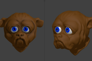 Концепт. Скульптинг. Грустный песик