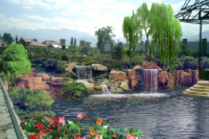 Проект искусственного водоема с каскадами