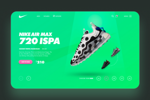 Промо сайт кроссовок Nike Air Max 720 ISPA