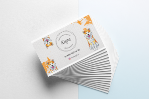 Визитная карточка услуги дрессировки собак