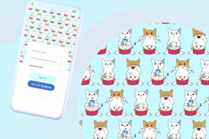 Иллюстрация паттерна для оформления мобильного приложения