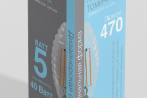 Упаковка лампочки Томича