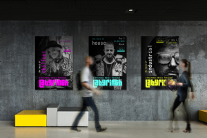 Афиши фестиваля электронной музыки "Лабиринт"