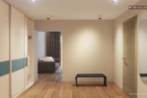 3д визуализация отеля "Сосны" прихожая