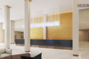 3д визуализация отеля "Сосны" ресепшн