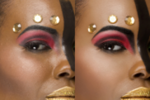 Фрагмент портретной ретуши