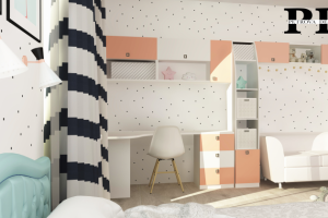 дизайн комнаты для девочки и проектирование мебели