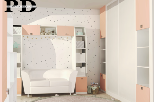 Дизайн комнаты для девочки и проектирование мебели