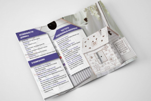 Макет евробуклета для изготовителя интерактивного домика