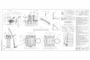 Схема монтажа металлоконструкций шатра котла-утилизатора ТЕС