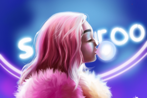 Девушка в неоне