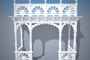 3д модель входной группы в викторианском стиле