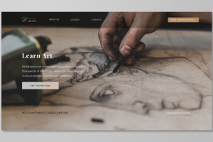 Landing page for art-studio